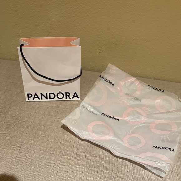 Pandora Other - Pandora White and Pink Gift Bag